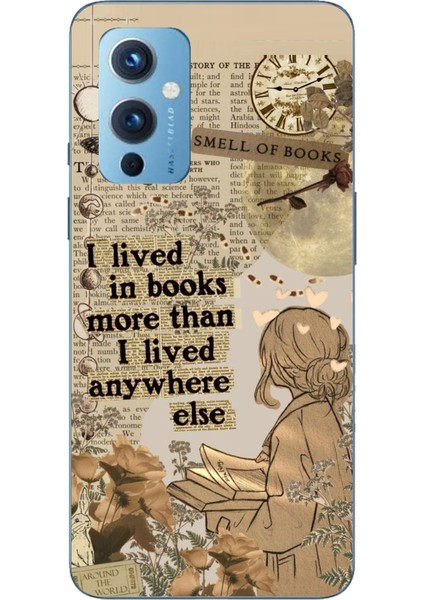 Oneplus 9 Uyumlu Kitap Okuyan Kadın Retro Baskılı Silikon Kılıf