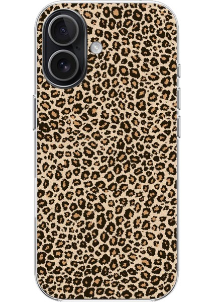 iPhone 17 Uyumlu Leopar Tasarımlı Baskılı Silikon Kılıf