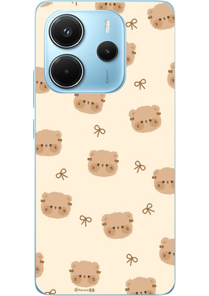 Redmi Note 14 4g Uyumlu Sevimli Ayıcıklar Baskılı Silikon Kılıf