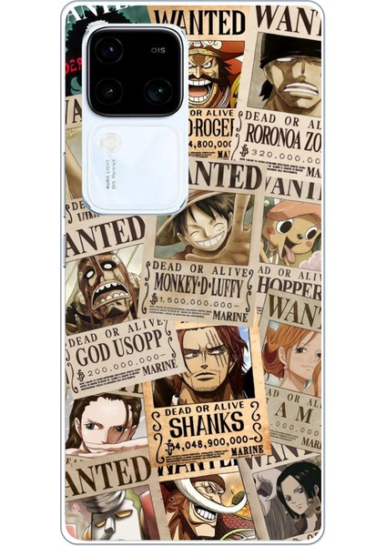 Vivo V30 Uyumlu One Piece Gazete Tasarımlı Baskılı Silikon Kılıf