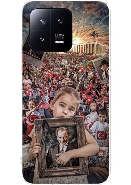 Xiaomi Mi 13 Uyumlu Anıtkabir Atatürk Portre Baskılı Silikon Kılıf