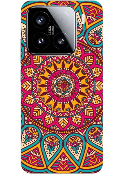Xiaomi Mi 15 Pro Uyumlu Mandala Baskılı Silikon Kılıf