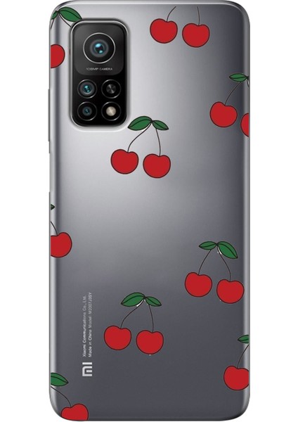 Xiaomi Mi 10T - 10T Pro Uyumlu Kirazlar Tasarımlı Baskılı Silikon Kılıf