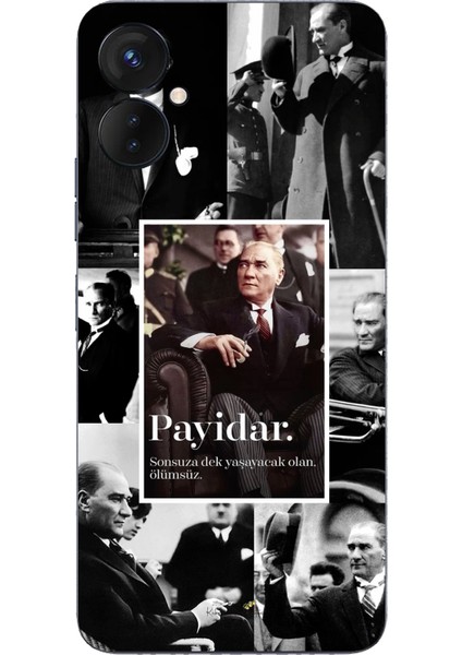 Tecno Spark 9 Pro Uyumlu Atatürk Payidar Baskılı Silikon Kılıf