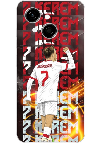 Tecno Spark Go 1 Uyumlu Kerem Aktürkoğlu Sevinç Baskılı Silikon Kılıf