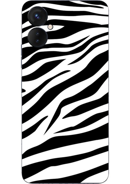 Tecno Spark 9 Pro Uyumlu Zebra Tasarımlı Baskılı Silikon Kılıf