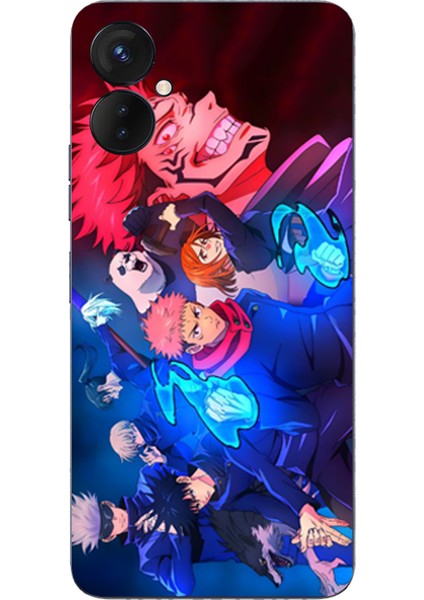 Tecno Spark 9 Pro Uyumlu Jujutsu Kaisen Baskılı Silikon Kılıf