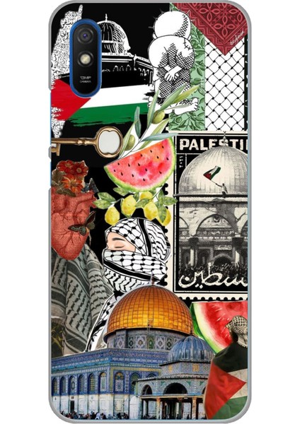Redmi 9A Uyumlu Filistin Özgürlük Kolajı Baskılı Silikon Kılıf