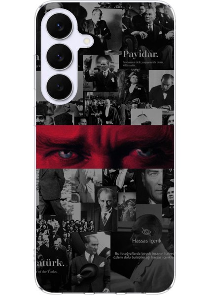 Samsung Galaxy S25 Fe Uyumlu Atatürk Gözler Tasarım Baskılı Silikon Kılıf