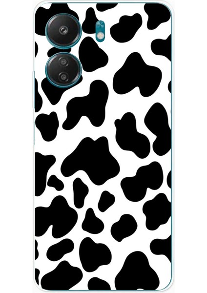 Redmi 13C - Poco C65 Uyumlu Inek Desenli Tasarımlı Baskılı Silikon Kılıf