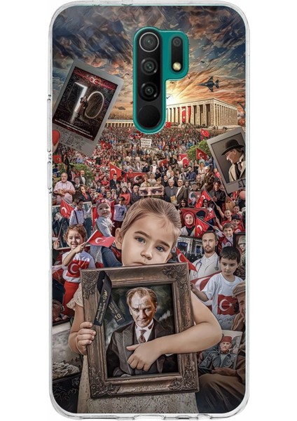 Redmi 9 Uyumlu Atatürk Anıtkabir Baskılı Silikon Kılıf