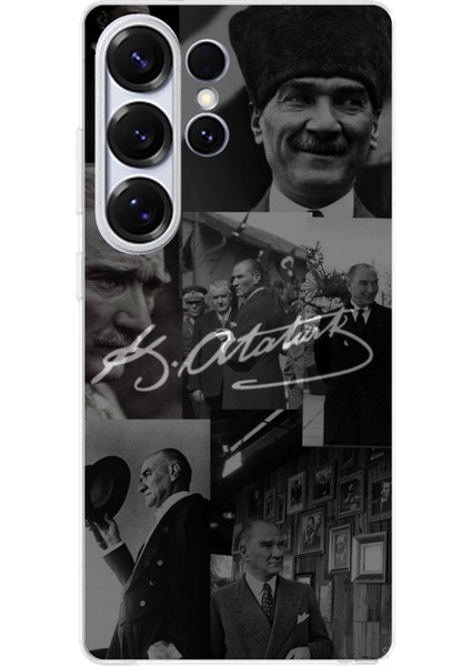 Samsung Galaxy S25 Ultra Uyumlu Kemal Atatürk Imza Baskılı Silikon Kılıf