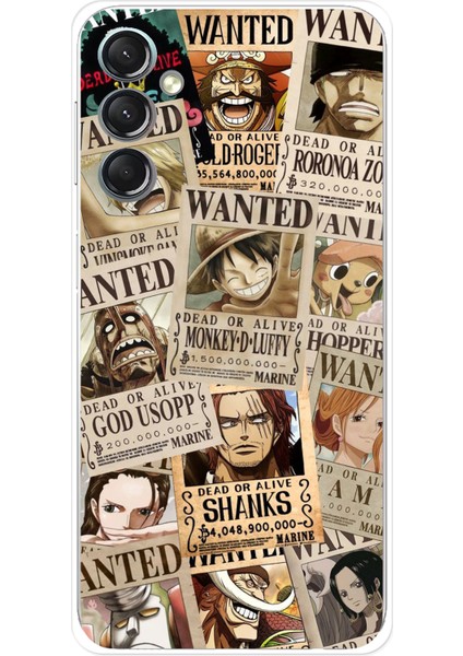 Samsung Galaxy A24 Uyumlu One Piece Gazete Tasarımlı Baskılı Silikon Kılıf