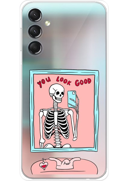 Samsung Galaxy A24 Uyumlu You Look Good Iskelet Tasarımlı Baskılı Silikon Kılıf