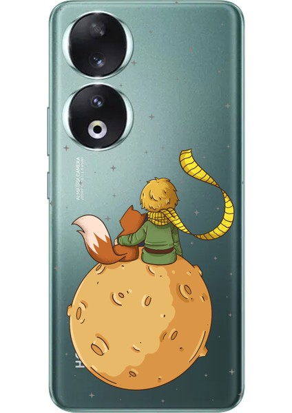Honor 90 Uyumlu Küçük Prens Gezegen Boa Tasarımlı Baskılı Silikon Kılıf