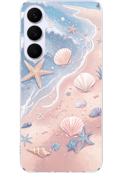 Samsung Galaxy S25 Fe Uyumlu Sahil Deniz Kabuğu Baskılı Silikon Kılıf