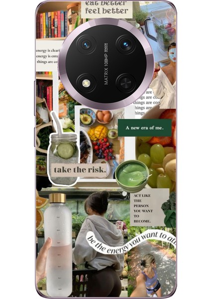 Honor Magic 7 Lite Uyumlu Sağlıklı Yaşam Diyet Motivasyon Baskılı Silikon Kılıf