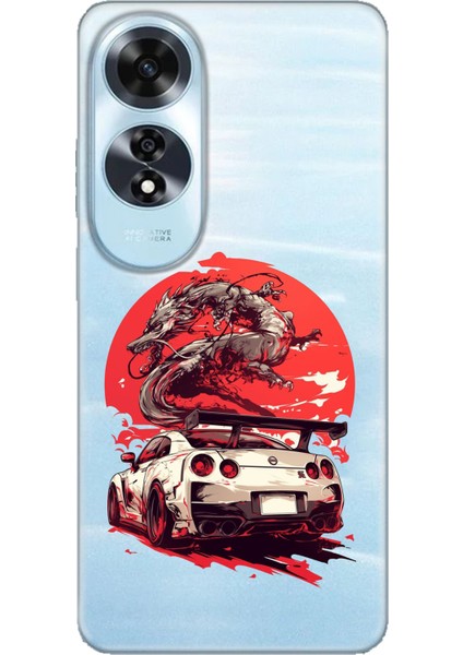 Oppo A60 Uyumlu Gtr Ejderha Tasarımlı Baskılı Silikon Kılıf
