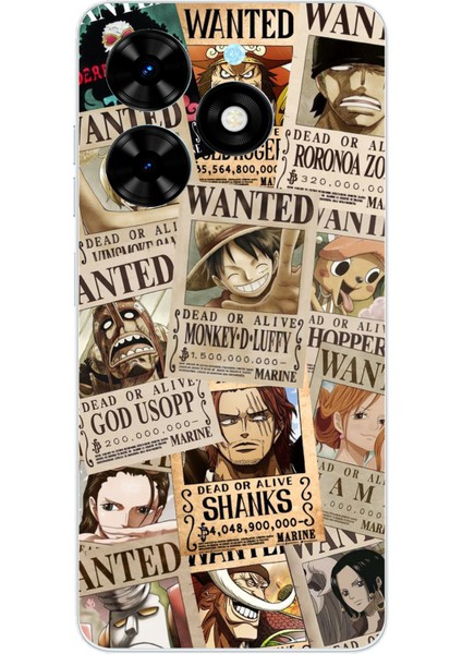 Tecno Spark Go 2024 Uyumlu One Piece Gazete Tasarımlı Baskılı Silikon Kılıf