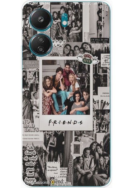Redmi 13C - Poco C65 Uyumlu Friends Nostalji Tasarımlı Tasarımlı Baskılı Silikon Kılıf