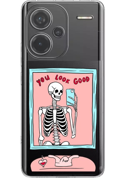 Redmi Note 13 Pro Plus 5g Uyumlu You Look Good Iskelet Tasarımlı Baskılı Silikon Kılıf