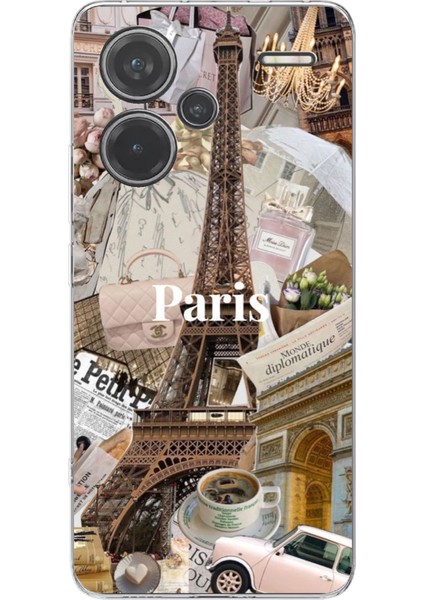 Redmi Note 13 Pro Plus 5g Uyumlu Paris Kolaj Baskılı Silikon Kılıf