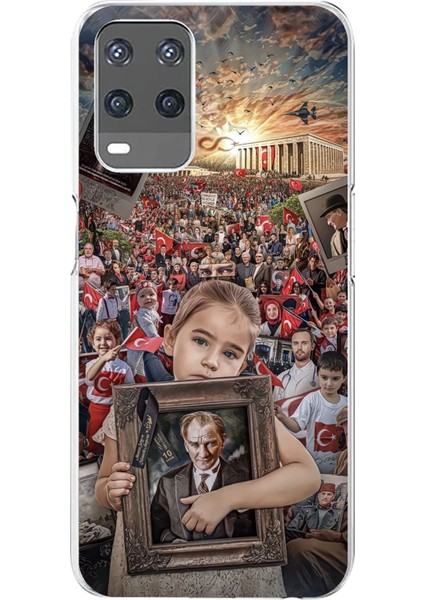 Oppo A54 Uyumlu Atatürk Anıtkabir Baskılı Silikon Kılıf