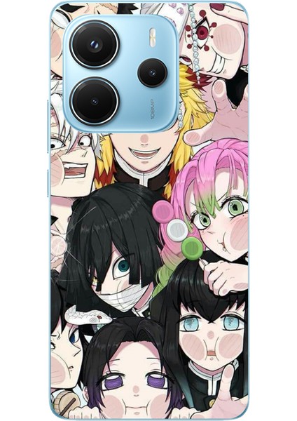 Redmi Note 14 4g Uyumlu Demon Slayer Manga Baskılı Silikon Kılıf