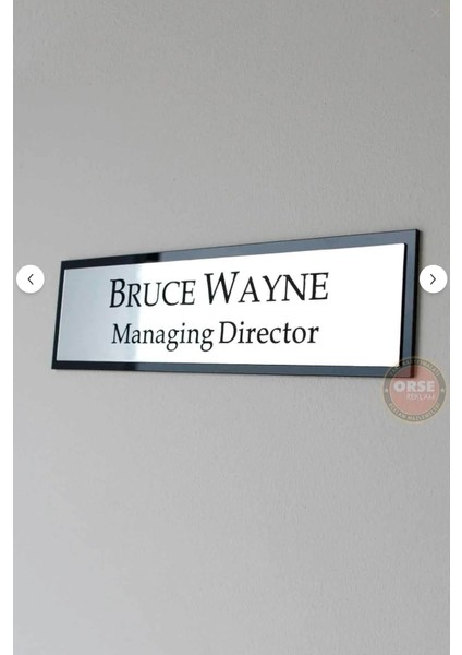 Kapı Isimliği Ofis Isimliği Tabelası Gri