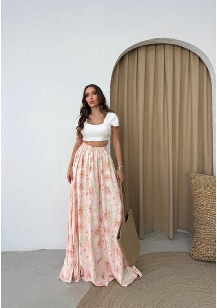 Summer Flower Maxi Etek Krem fiyatları