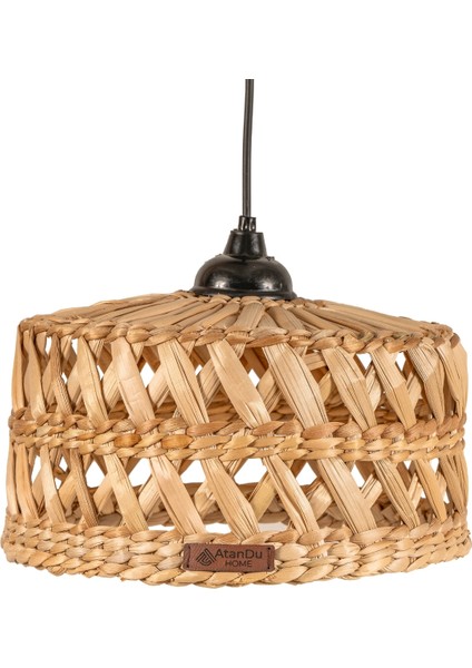Doğal Hasır Avize – 28 cm | %100 El Yapımı Bohem Rustik Tavan Aydınlatma | E27 Duy Uyumlu fiyatları