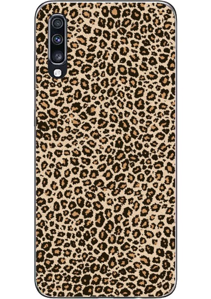 Samsung Galaxy A70 Uyumlu Leopar Tasarımlı Baskılı Silikon Kılıf