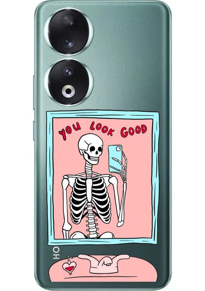 Honor 90 Uyumlu You Look Good Iskelet Tasarımlı Baskılı Silikon Kılıf