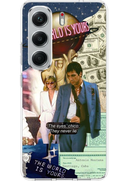 Tecno Camon 40 Pro Uyumlu Elvira Hancock & Tony Montana Tasarımlı Baskılı Silikon Kılıf