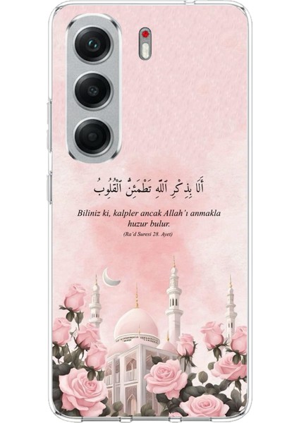 Tecno Camon 40 Pro Uyumlu Rad Suresi Cami ve Güller Baskılı Silikon Kılıf