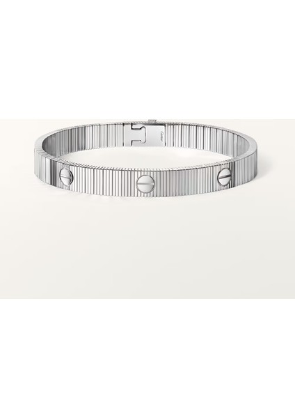 Cartier Sınırsız Aşk Bilekliği, Esnek 925 Ayar Gümüş Paladyum Kaplama Orijinal Kutulu