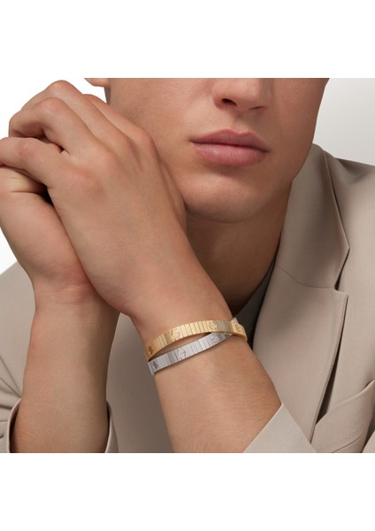 Cartier Sınırsız Aşk Bilekliği, Esnek 925 Ayar Gümüş Paladyum Kaplama Orijinal Kutulu modelleri