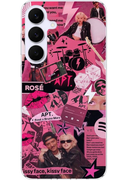 Samsung Galaxy S25 Fe Uyumlu Blackpink Kolaj Baskılı Silikon Kılıf
