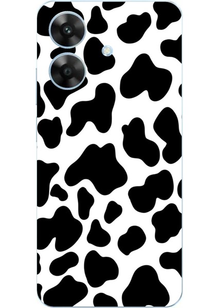 Realme Note 60 Uyumlu Inek Desenli Tasarımlı Baskılı Silikon Kılıf