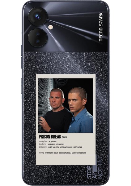 Tecno Spark 9 Pro Uyumlu Prison Break Tasarımlı Baskılı Silikon Kılıf