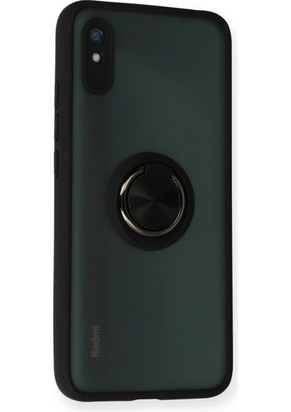 Xiaomi Redmi 9A Kılıf Montreal Yüzüklü Silikon Kapak - Siyah fiyatları