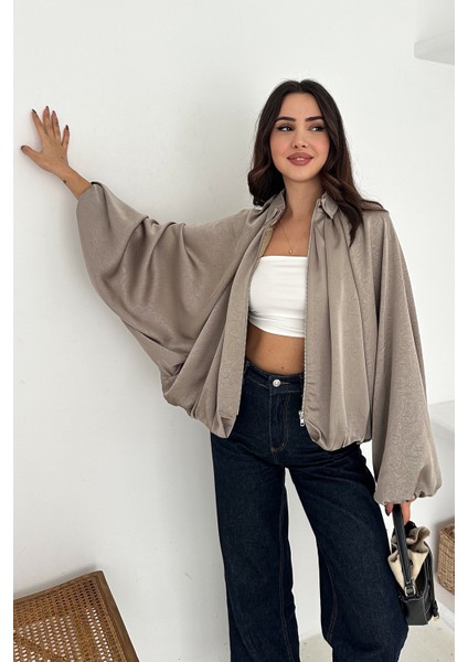 Kadın Balon Kol Büzgülü Ceket – Flow Ease indirimleri