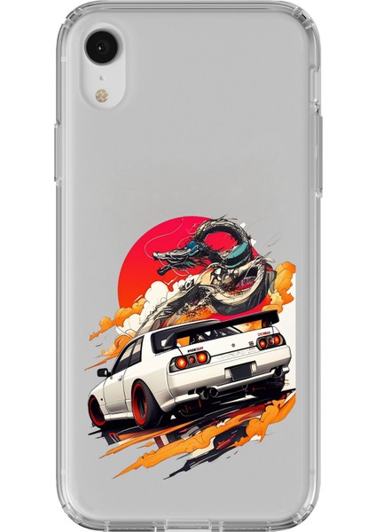 iPhone Xr Uyumlu Gtr Güneş Ejderha Tasarımlı Baskılı Silikon Kılıf