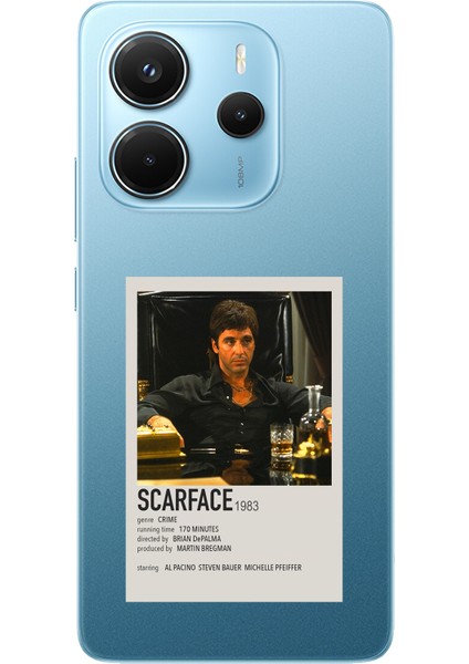 Redmi Note 14 4g Uyumlu Scarface Mini Poster Tasarımlı Baskılı Silikon Kılıf