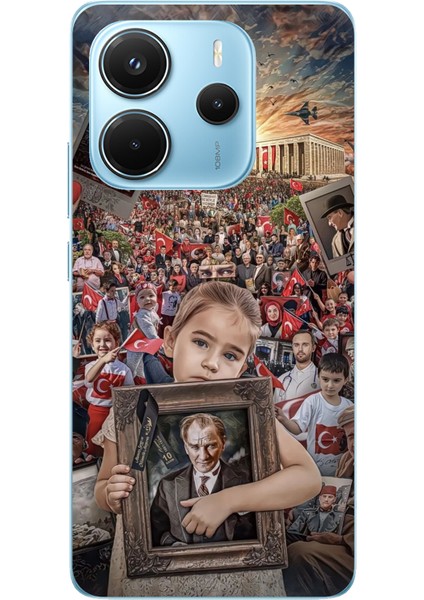 Redmi Note 14 4g Uyumlu Anıtkabir Atatürk Portre Baskılı Silikon Kılıf