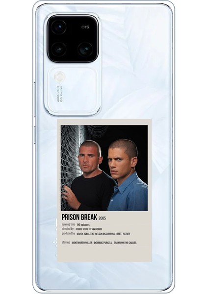 Vivo V30 Uyumlu Prison Break Tasarımlı Baskılı Silikon Kılıf