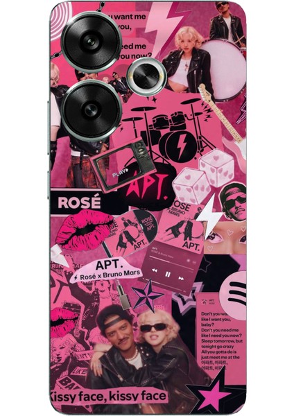 Poco F6 Uyumlu Blackpink Kolaj Baskılı Silikon Kılıf