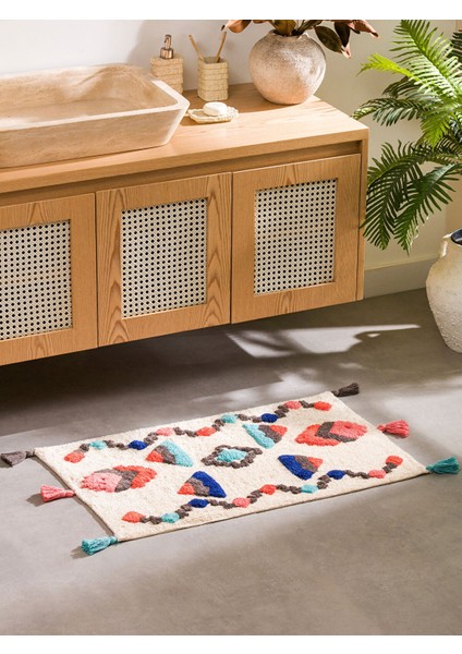 Yeni Sezon Püsküllü Banyo Paspası 50X80 cm