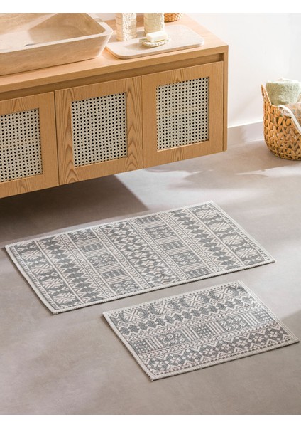 Yeni Sezon Desenli Banyo Paspası 2'li