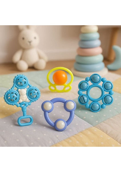 Bebek Çıngırak Seti 4’lü – Eğitici Sesli Oyuncak Set